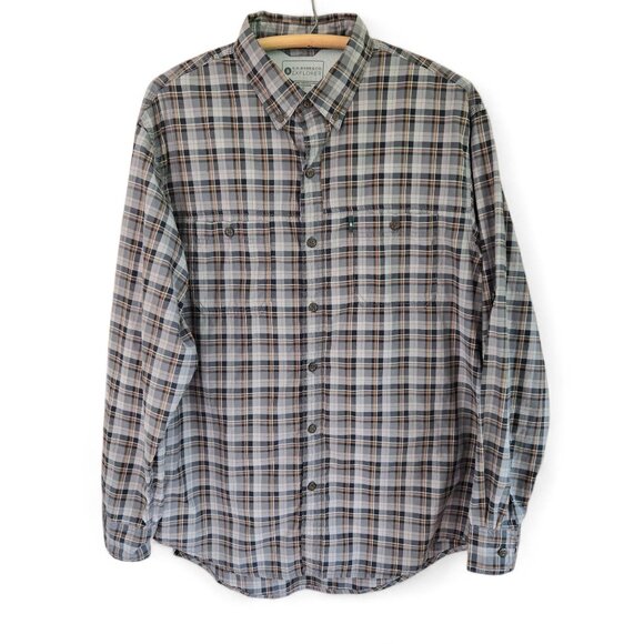 G.H. Bass & Co. Other - G.H. Bass & Co. Large Explorer Mens Plaid Button-Down Shirt Roll Tab Sleeves